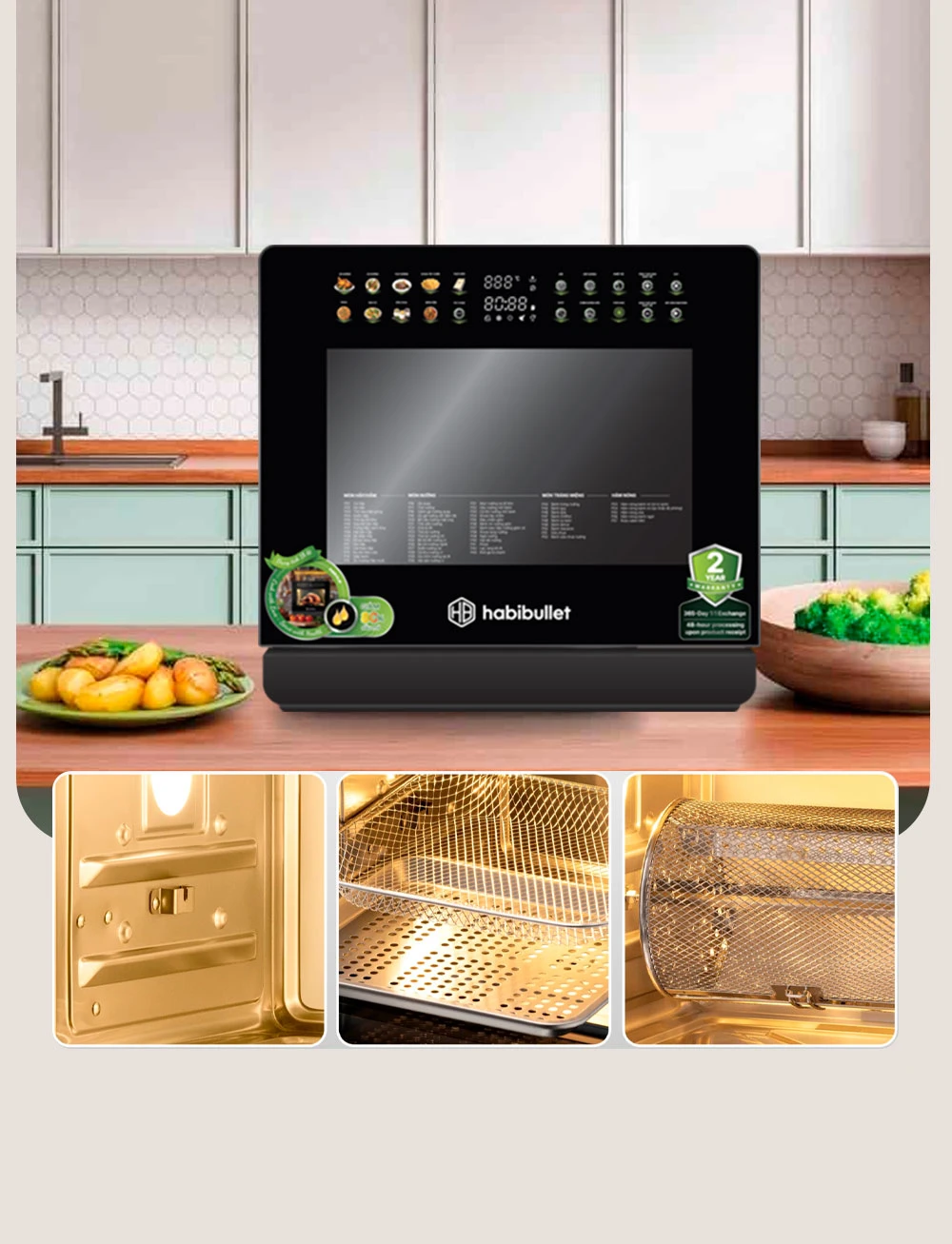 Nồi chiên hấp hơi nước Habibullet Vitasteam FHB18 PLUS BH245145 18